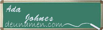 Ada Johnes Visitenkarte